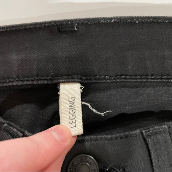 Rag & Bone‎ Distressed Black / Dark Gray Mid Rise Legging Skinny Jeans Size 26 - Picture 7 of 12